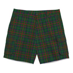ScotsTee Shop Scottish Shaw of Tordarroch Green Hunting Tartan Plaid Cargo Shorts for Men
