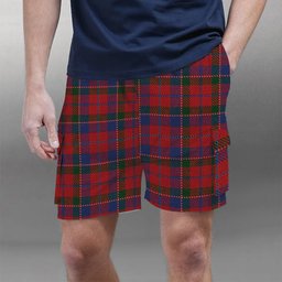 ScotsTee Shop Scottish McDonald of Glenaladale Tartan Plaid Cargo Shorts for Men