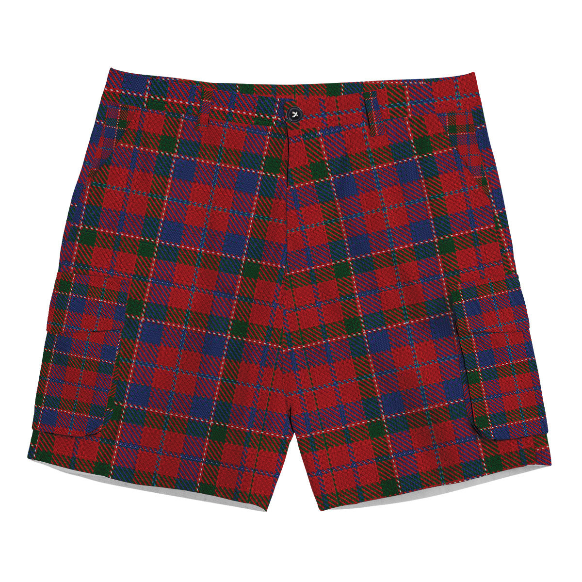 ScotsTee Shop Scottish McDonald of Glenaladale Tartan Plaid Cargo Shorts for Men