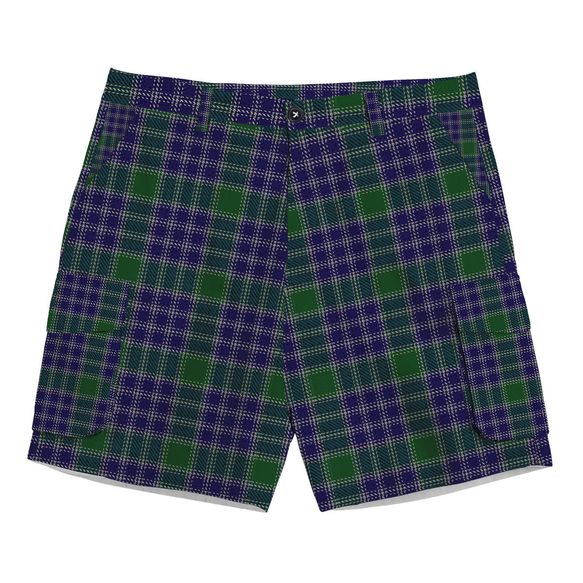 ScotsTee Shop Scottish MacDonald Lord of the Isles Hunting 2 Tartan Plaid Cargo Shorts for Men