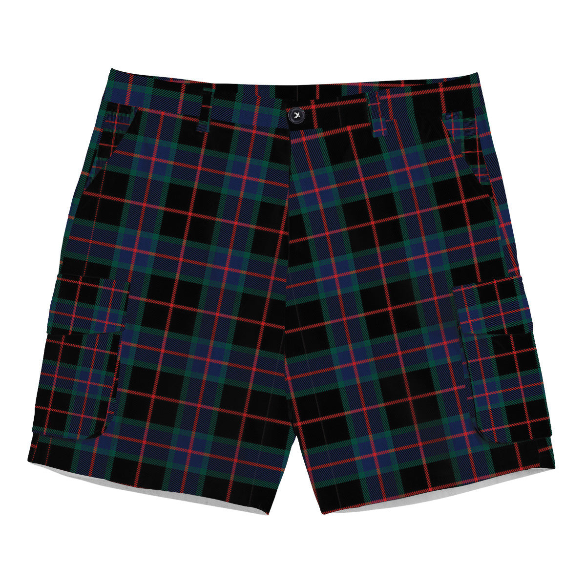 ScotsTee Shop Scottish Nairn Modern Tartan Plaid Cargo Shorts for Men