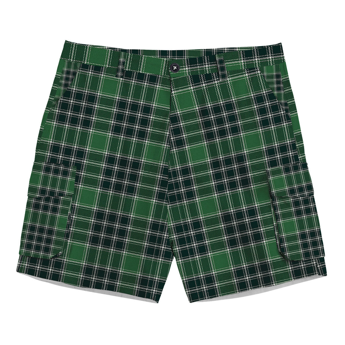 ScotsTee Shop Scottish MacDonald Lord of the Isles Hunting Modern Tartan Plaid Cargo Shorts for Men