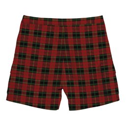 ScotsTee Shop Scottish Rosser of Wales Tartan Plaid Cargo Shorts for Men