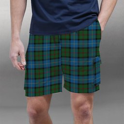 ScotsTee Shop Scottish MacLeod of Assynt Tartan Plaid Cargo Shorts for Men