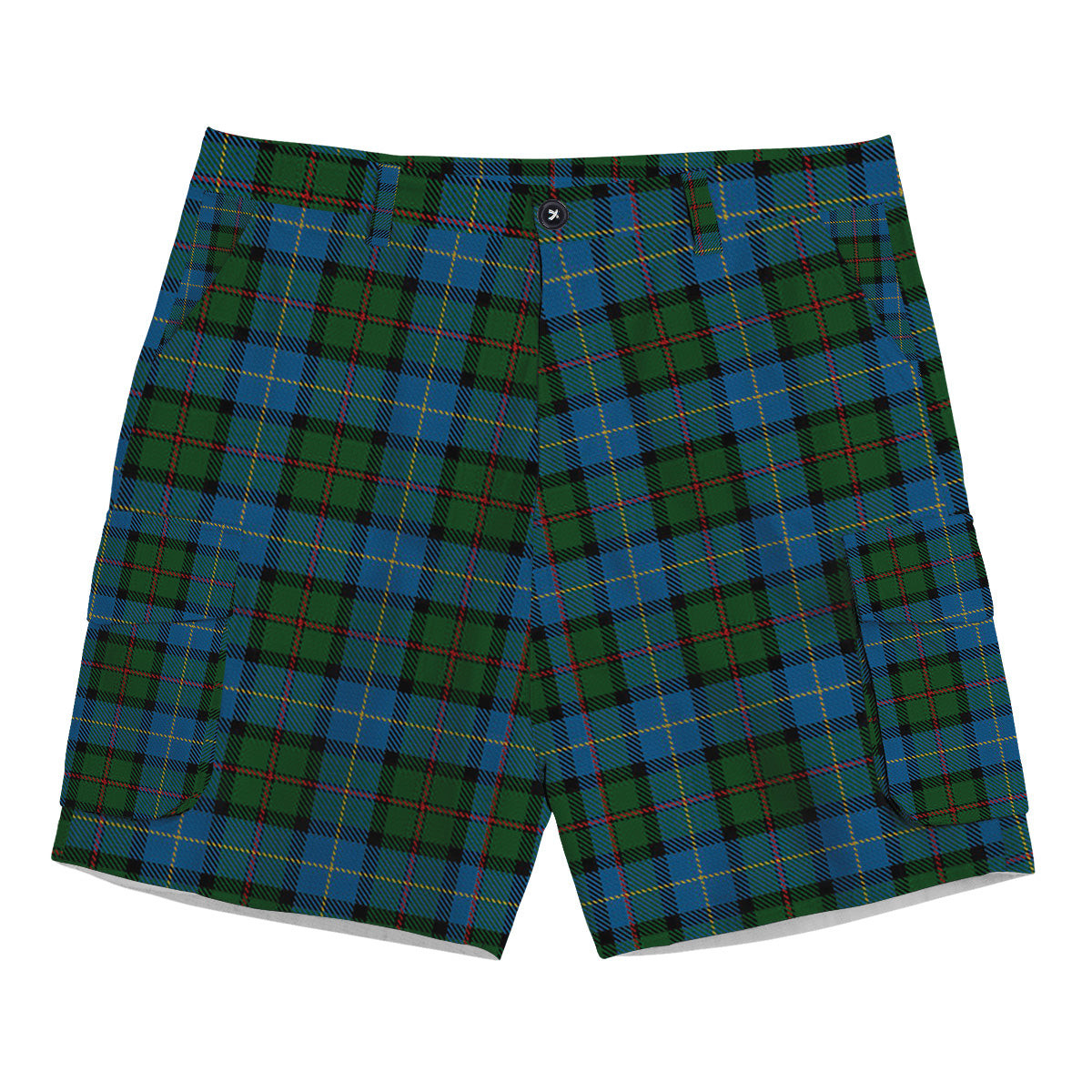 ScotsTee Shop Scottish MacLeod of Assynt Tartan Plaid Cargo Shorts for Men