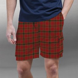 ScotsTee Shop Scottish MacDonald of Belfinlay Tartan Plaid Cargo Shorts for Men