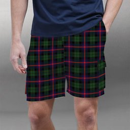 ScotsTee Shop Scottish Urquhart Modern Tartan Plaid Cargo Shorts for Men
