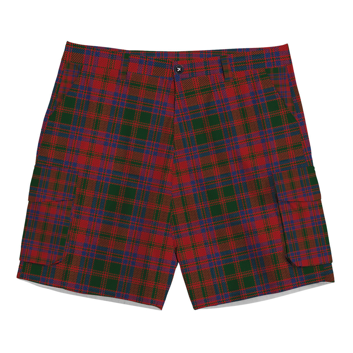 ScotsTee Shop Scottish Stewart of Urrard Tartan Plaid Cargo Shorts for Men