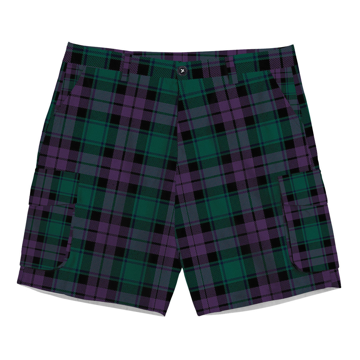 ScotsTee Shop Scottish McArthur of Milton Modern Tartan Plaid Cargo Shorts for Men