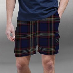 ScotsTee Shop Scottish York Regional Police Tartan Plaid Cargo Shorts for Men