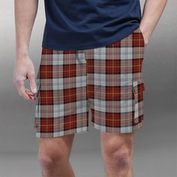 ScotsTee Shop Scottish Gillies Red Dress Tartan Plaid Cargo Shorts for Men