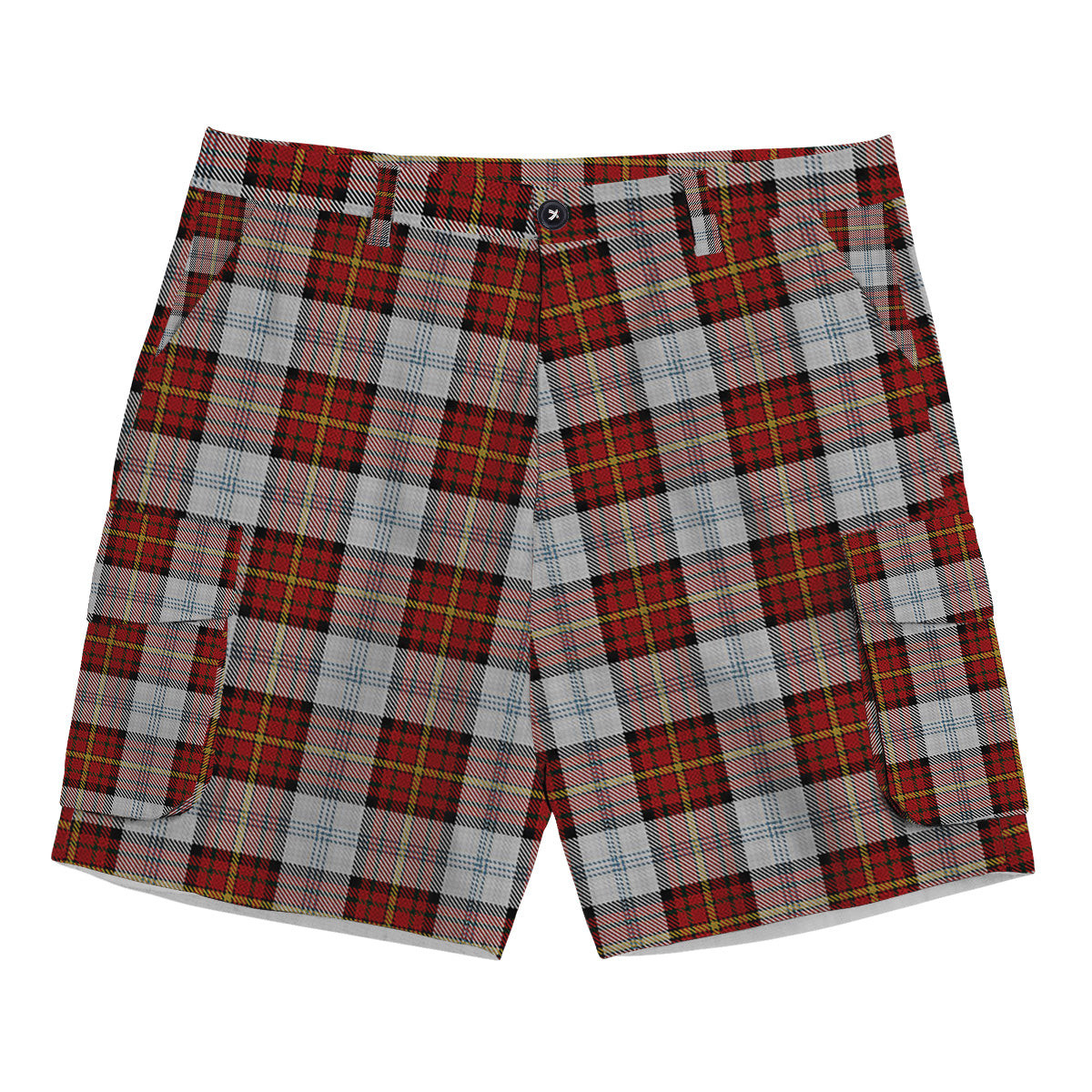 ScotsTee Shop Scottish Gillies Red Dress Tartan Plaid Cargo Shorts for Men