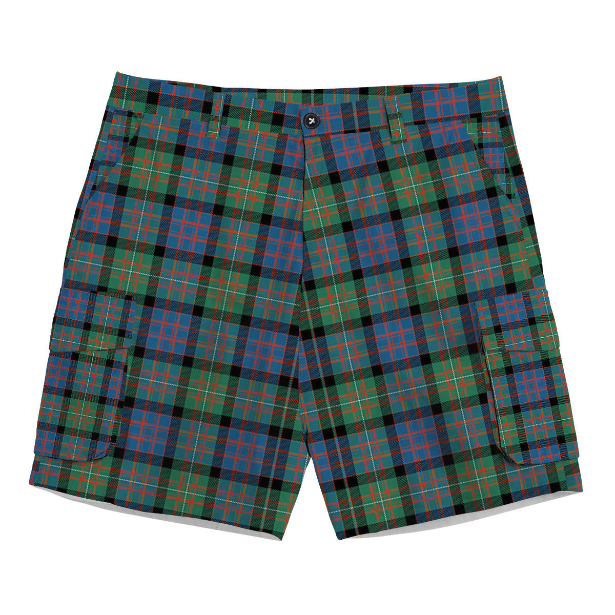 ScotsTee Shop Scottish McDonell Of Glengarry Ancient Tartan Plaid Cargo Shorts for Men