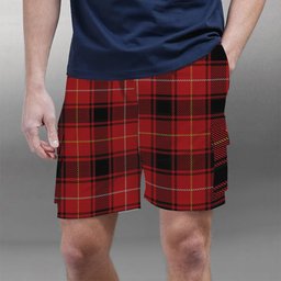 ScotsTee Shop Scottish McIver Modern Tartan Plaid Cargo Shorts for Men