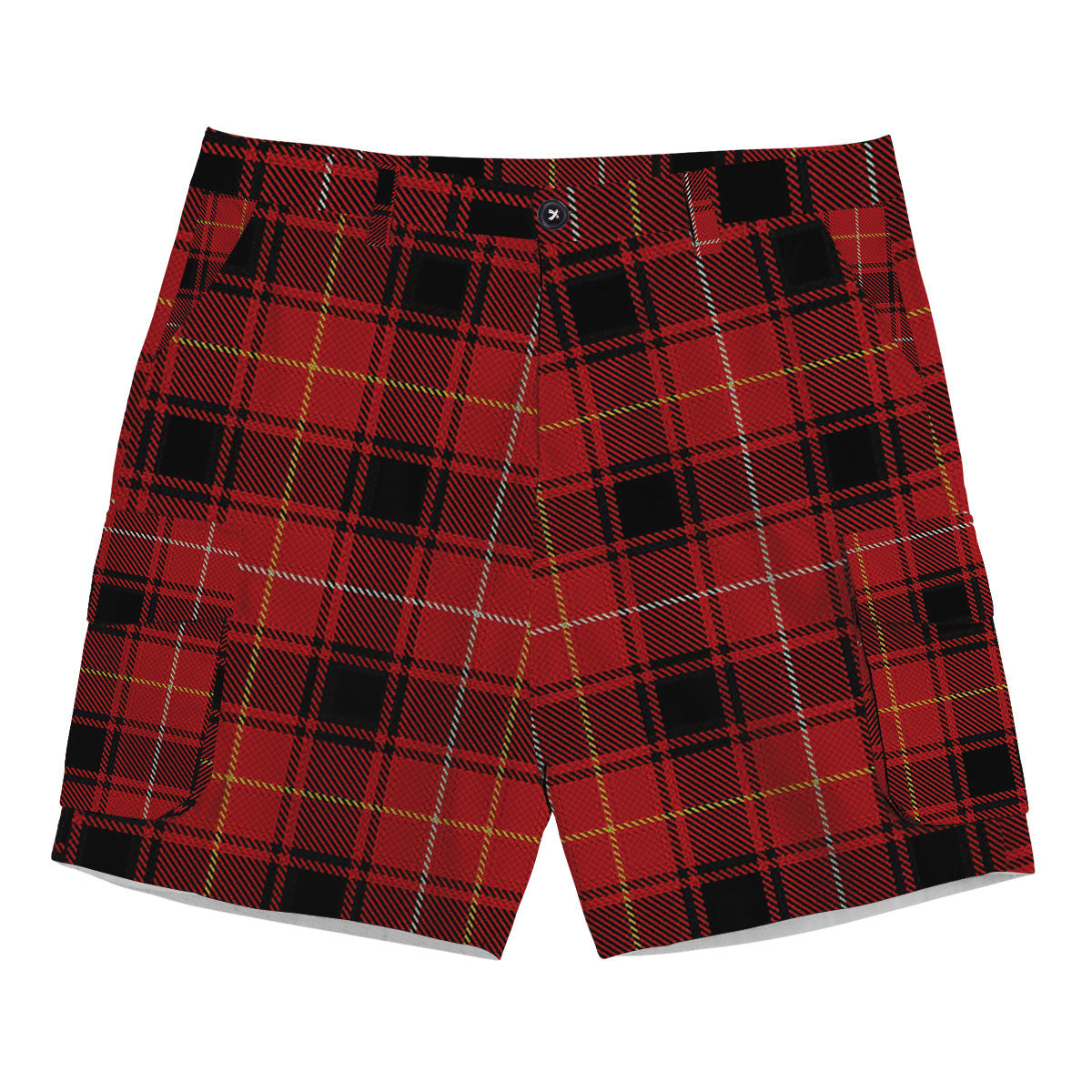 ScotsTee Shop Scottish McIver Modern Tartan Plaid Cargo Shorts for Men