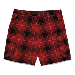 ScotsTee Shop Scottish McIver Modern Tartan Plaid Cargo Shorts for Men
