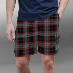 ScotsTee Shop Scottish Lindsay Hunting Modern Tartan Plaid Cargo Shorts for Men