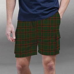 ScotsTee Shop Scottish Macnaughton Hunting Tartan Plaid Cargo Shorts for Men