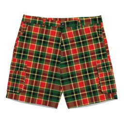 ScotsTee Shop Scottish MacLachlan Hunting Modern Tartan Plaid Cargo Shorts for Men
