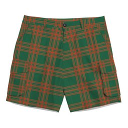 ScotsTee Shop Scottish Menzies Green Ancient Tartan Plaid Cargo Shorts for Men