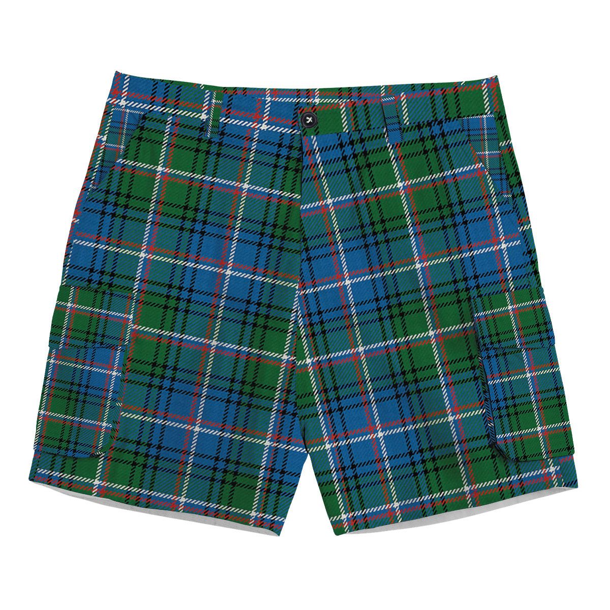 ScotsTee Shop Scottish Shaw of Carolina Ancient Tartan Plaid Cargo Shorts for Men