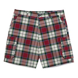 ScotsTee Shop Scottish Rose Dress Modern Tartan Plaid Cargo Shorts for Men
