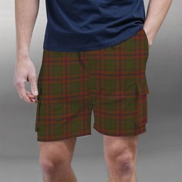 ScotsTee Shop Scottish MacGillivray Hunting Tartan Plaid Cargo Shorts for Men
