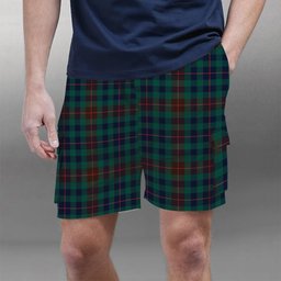 ScotsTee Shop Scottish Tennant Yules Modern Tartan Plaid Cargo Shorts for Men