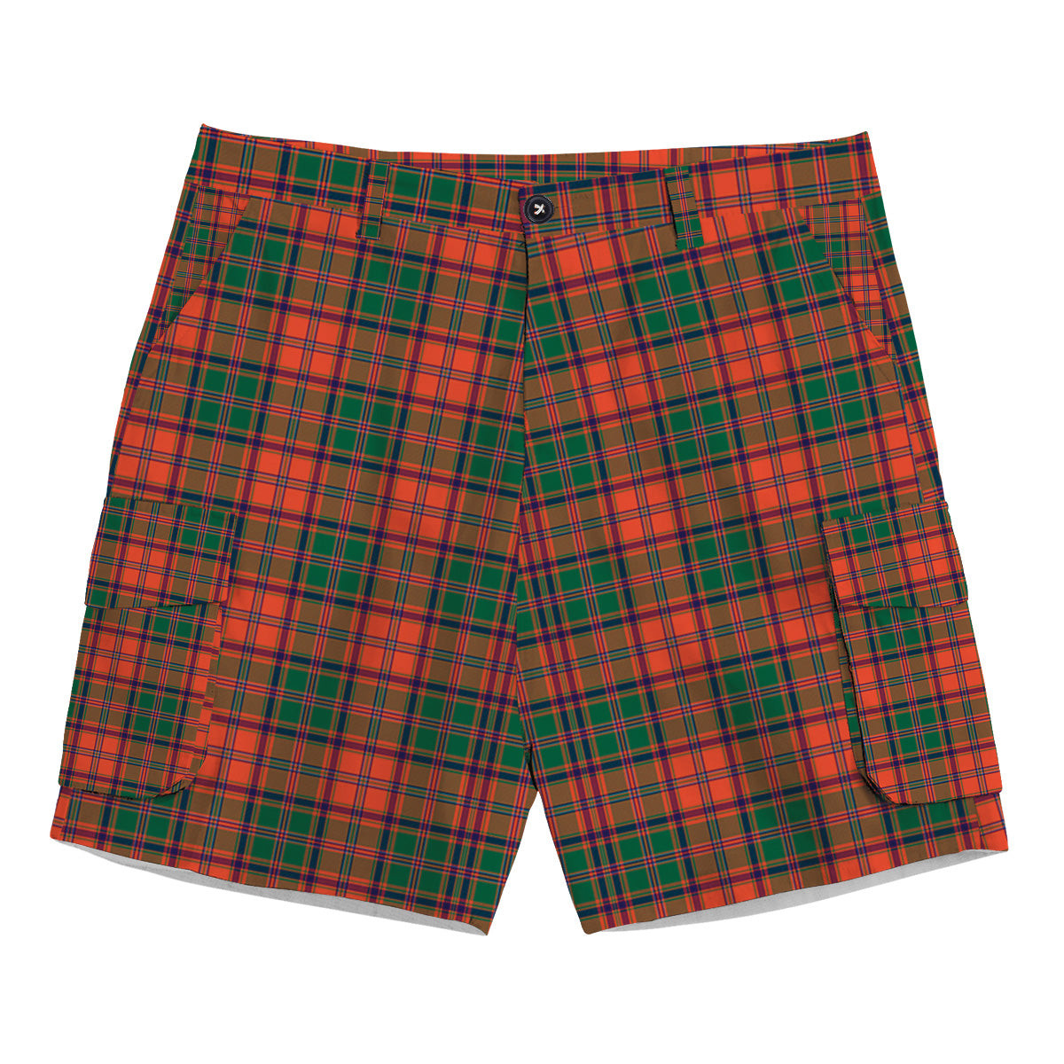 ScotsTee Shop Scottish Stewart of Appin Ancient Tartan Plaid Cargo Shorts for Men