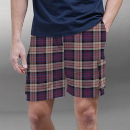 ScotsTee Shop Scottish MacDonald Pattern of Plaids Tartan Plaid Cargo Shorts for Men