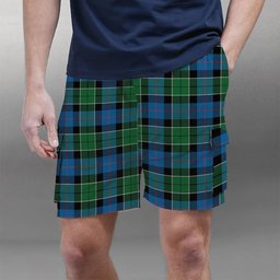 ScotsTee Shop Scottish Leslie Hunting Ancient Tartan Plaid Cargo Shorts for Men
