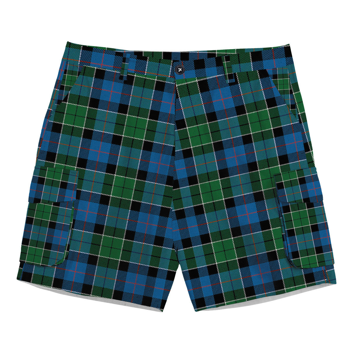 ScotsTee Shop Scottish Leslie Hunting Ancient Tartan Plaid Cargo Shorts for Men