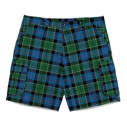 ScotsTee Shop Scottish Leslie Hunting Ancient Tartan Plaid Cargo Shorts for Men