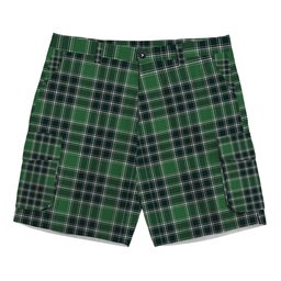 ScotsTee Shop Scottish McDonald Lord of the Isles Hunting Modern Tartan Plaid Cargo Shorts for Men