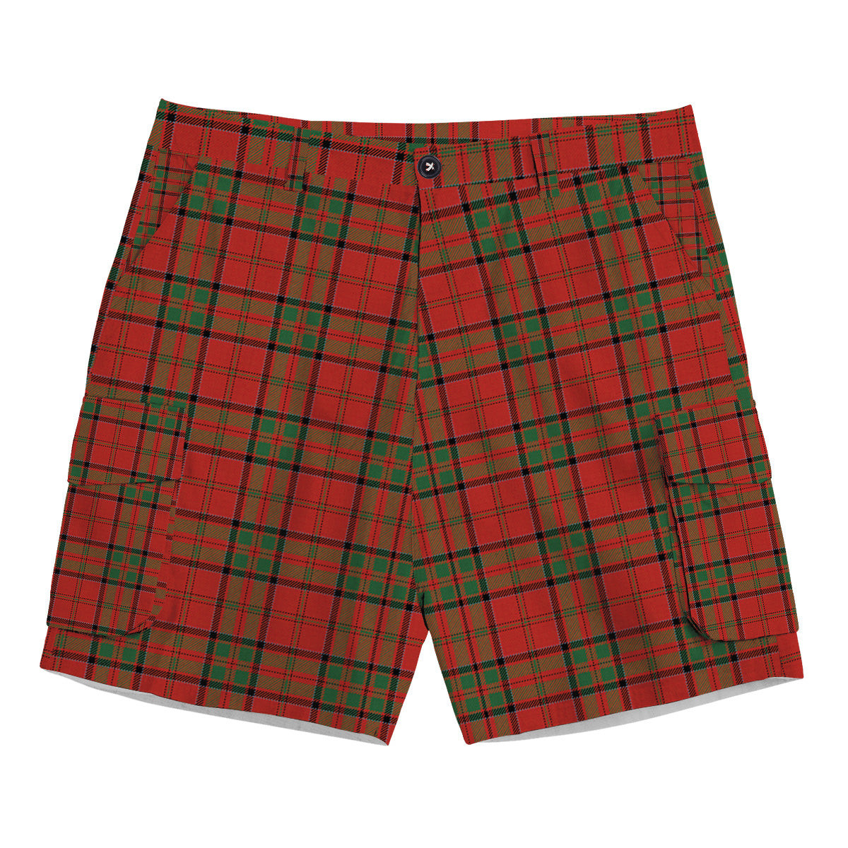 ScotsTee Shop Scottish MacDonell of Keppoch Ancient Tartan Plaid Cargo Shorts for Men
