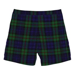 ScotsTee Shop Scottish MacKinlay 2_4 black stripes Tartan Plaid Cargo Shorts for Men