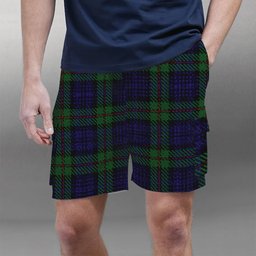 ScotsTee Shop Scottish MacKinlay 2_4 black stripes Tartan Plaid Cargo Shorts for Men