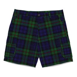 ScotsTee Shop Scottish MacKinlay 2_4 black stripes Tartan Plaid Cargo Shorts for Men