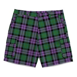 ScotsTee Shop Scottish MacArthur of Milton Ancient Tartan Plaid Cargo Shorts for Men