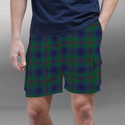 ScotsTee Shop Scottish Lawrie Tartan Plaid Cargo Shorts for Men