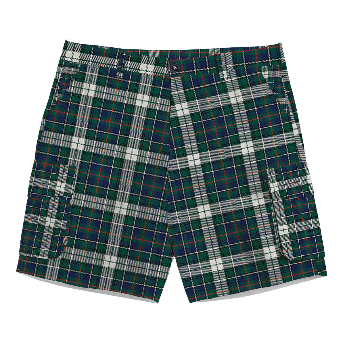 ScotsTee Shop Scottish MacInnes Dress Modern Tartan Plaid Cargo Shorts for Men