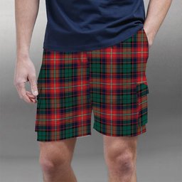 ScotsTee Shop Scottish Rattray of Lude Modern Tartan Plaid Cargo Shorts for Men