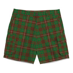 ScotsTee Shop Scottish McKinnon Hunting Modern Tartan Plaid Cargo Shorts for Men