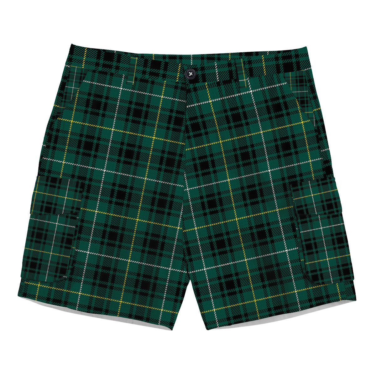 ScotsTee Shop Scottish MacIvor Hunting Modern Tartan Plaid Cargo Shorts for Men