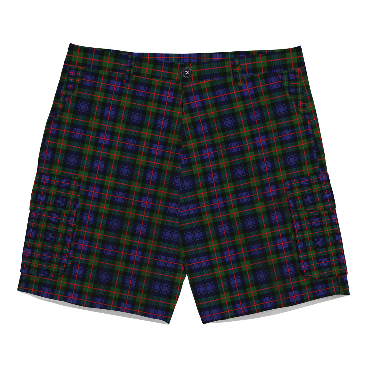 ScotsTee Shop Scottish Murray of Atholl Modern Tartan Plaid Cargo Shorts for Men