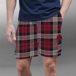 ScotsTee Shop Scottish MacDonald Dress Irish Tartan Plaid Cargo Shorts for Men