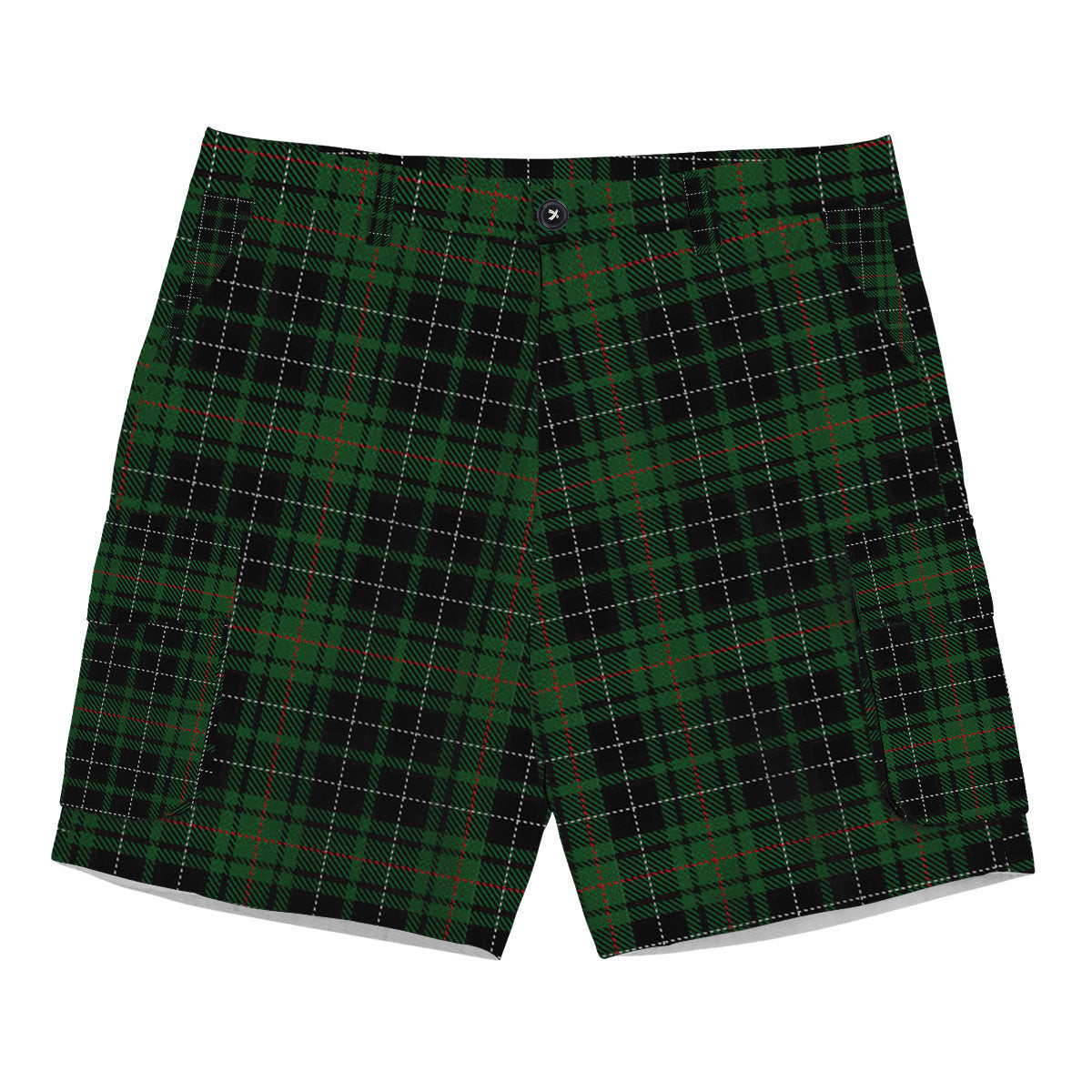 ScotsTee Shop Scottish MacAuley Hunting Tartan Plaid Cargo Shorts for Men