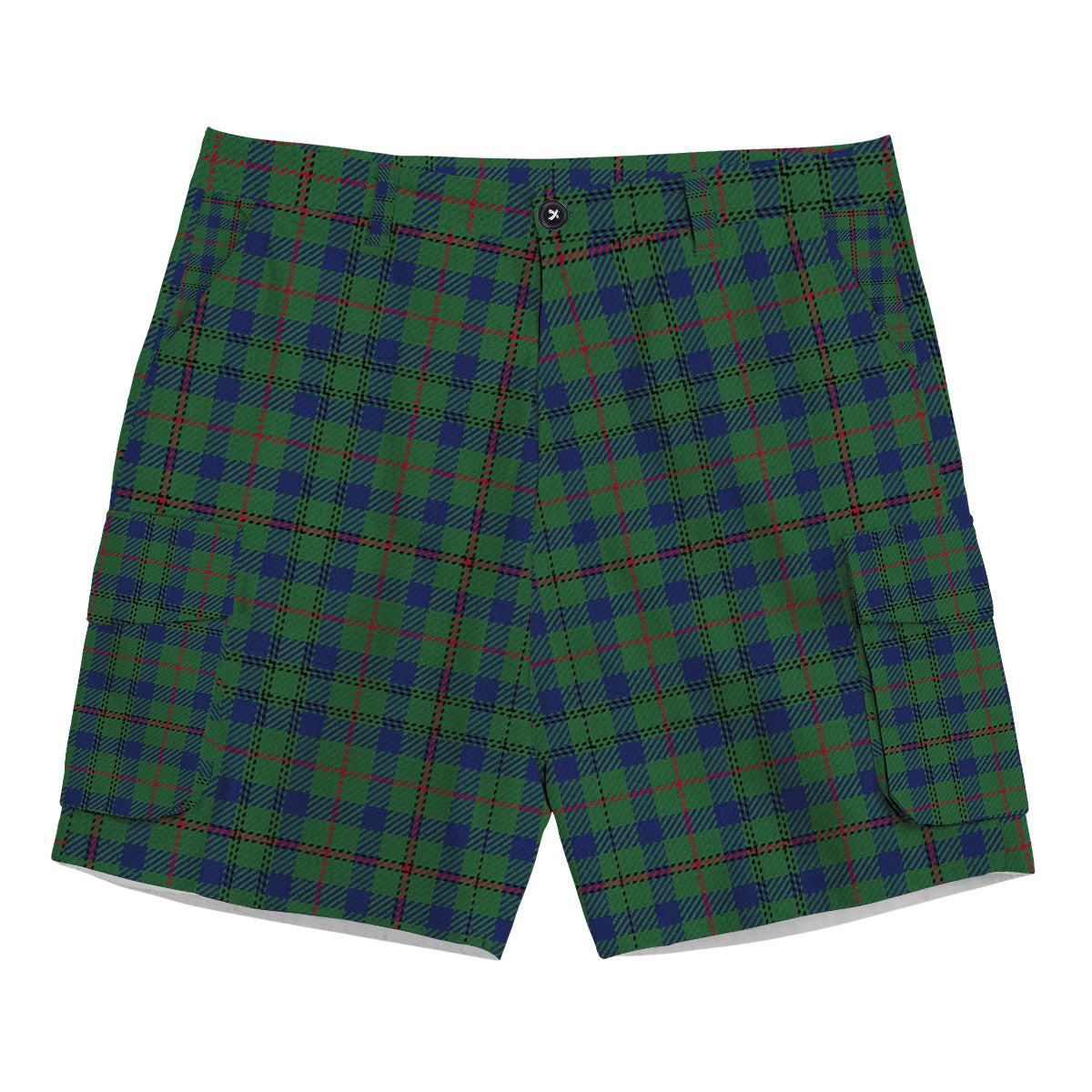 ScotsTee Shop Scottish Moncrieff of Atholl Modern Tartan Plaid Cargo Shorts for Men