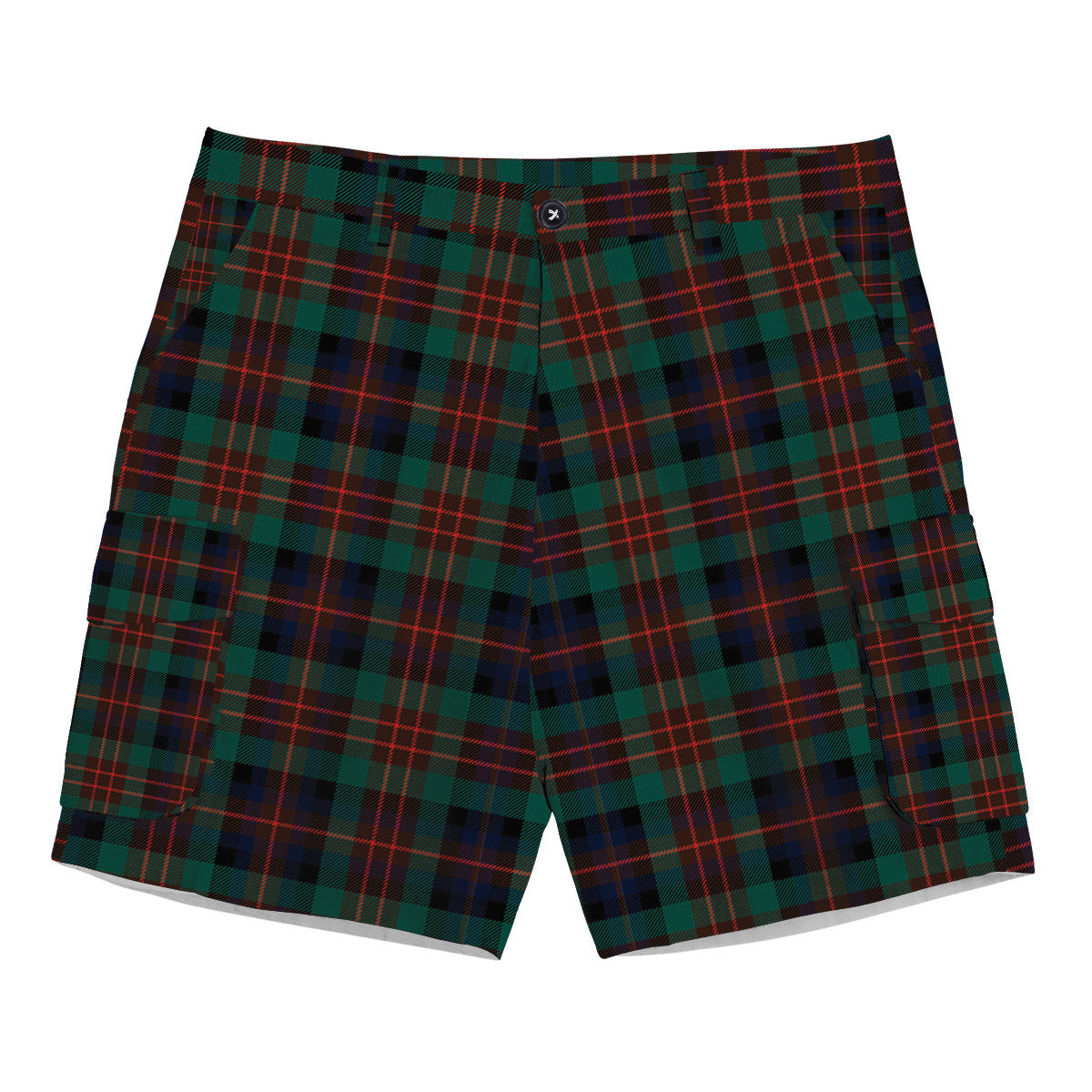 ScotsTee Shop Scottish McDuff Hunting Modern Tartan Plaid Cargo Shorts for Men