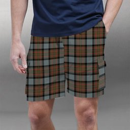 ScotsTee Shop Scottish McLaren Weathered Tartan Plaid Cargo Shorts for Men